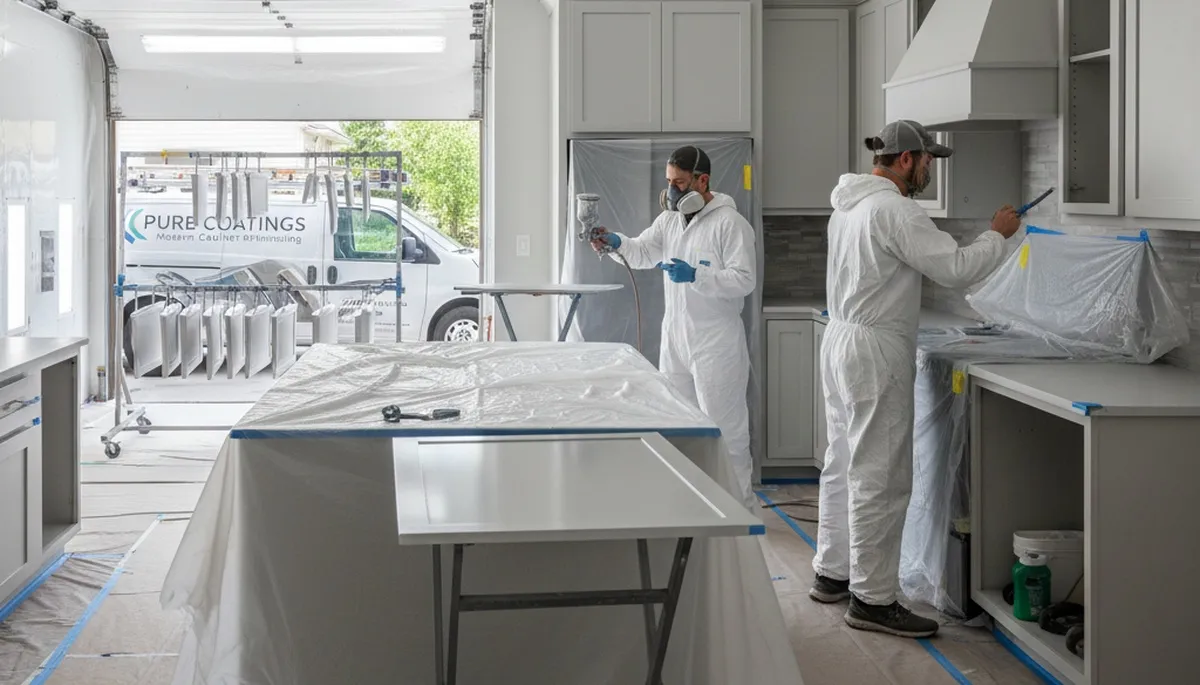 Tacoma, WA cabinet painting by Tacoma Paint Pros for durable, moisture-resistant kitchen finishes