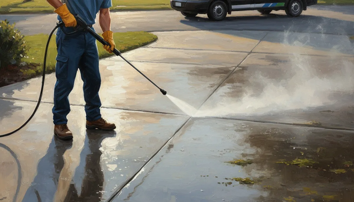Concrete pressure cleaning for driveways and patios in Tacoma, WA by Tacoma Paint Pros